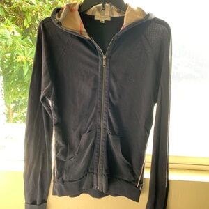 Burberry London Zip Up Hoodie Black Size Small